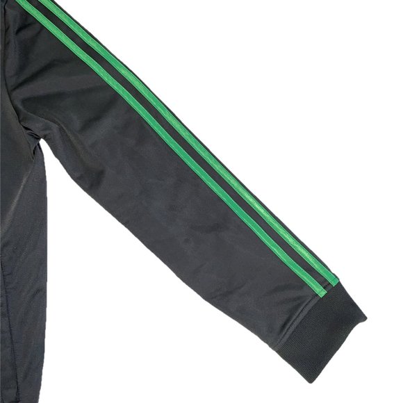 Men's Adidas Tracksuit Top Gray Green Fleece Size XL Sweat Suit - Picture 5 of 10